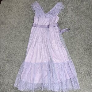 Lavender Ruffled Maxi Dress